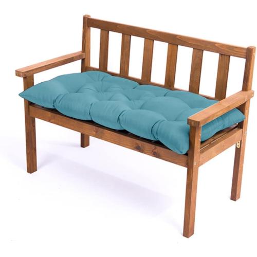 Srutirbo Indoor Outdoor Bench Cushion, Waterproof Swing Cushion Seat Chair Replacement Pads Pillow for Lounger Garden Furniture Patio Metal Wooden (Blue, 47 * 20inch)