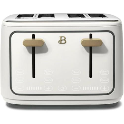 4-Slot Toaster with Touch-Activated Display (White) NEEDS CLEANING