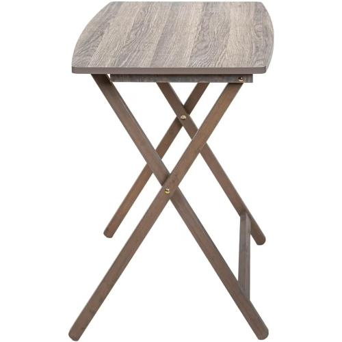 Home furnishings, Modern Indoor Folding XL Extra-Large Tray Table, Grey, 23.5 inches Long x 18 inches Wide x 26 inches high.
