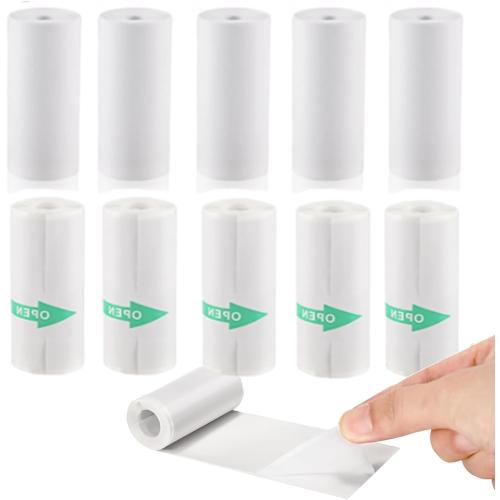 10 Rolls Instant Camera Refill Print Paper, HD Paper Camera, Thermal Print Camera Paper Refill for Photos,Labels,To-do Lists,Notes,Black On White,5.7 x 2.5cm