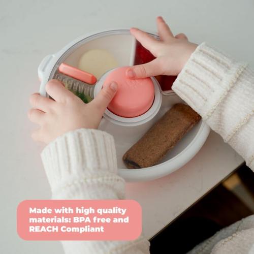 GoBe Kids Small Snack Spinner Slide Bundle with Hand Strap and Sticker Sheet