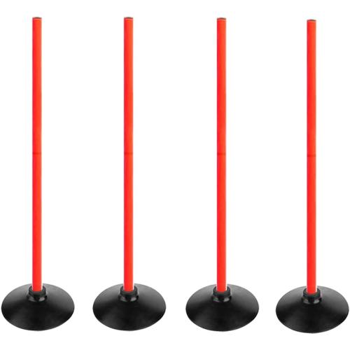 Orange Soccer Agility Poles Set Detachable Sports Trainning Speed Pole Slalom Poles with Rubber Base Sport Traning Equipment