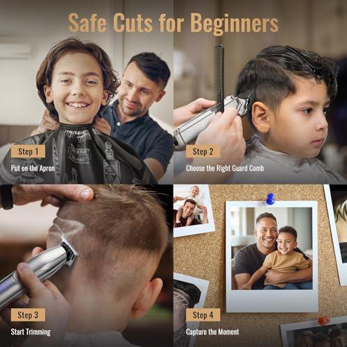 Jack & Rose Clippers and Trimmers Set, Cordless Hair Clippers for Men, Barber Clippers Set