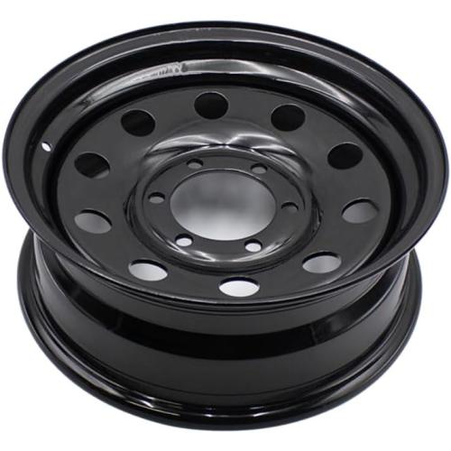 Black 16x6 Trailer Rim Wheel 6 Lug Holes On 5.5 6x5.5 16 inch 16 X 6 X 5.5 Bolt Circle Steel Equipment Trailer Rim Wheel