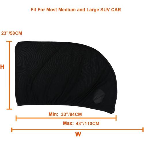2 Pack Car Front Side Window Shades Mesh Screen for Camping 22''x42''