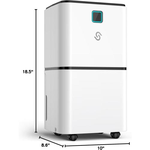2000 Sq. Ft Dehumidifier for Home/Basement, 30 Pints 36 dB Dehumidifiers for Bedroom/Bathroom With Drain Hose LED Intelligent Humidity Light