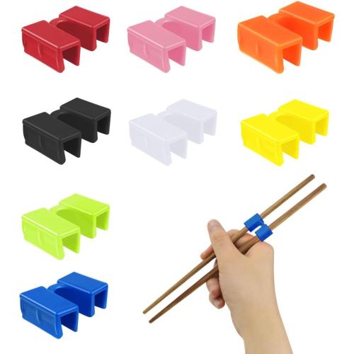 8 Pairs Reusable Chopsticks Helpers Training Chopstick for Beginner Replaceable Practice Chopsticks Chopstick Trainers for Adults Chopstick Hinges Connector Non-Slip Chopsticks Trainer Learner