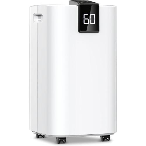 4000 sq.ft Dehumidifier for Basement, Trazico 45 Pint Dehumidifiers for Home with Drain Hose, Smart Humidity Control, 24H Timer, Auto Defrost, Ideal for Large Room, Bathroom, Bedroom, Garage, Black