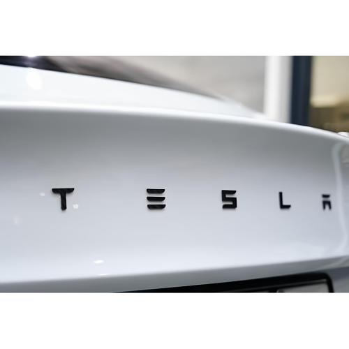 Metal Tesla Letters Emblem Trunk Logo Decal Tailgate Rear 3m Adhesive Compatible with Tesla Model 3 Y Highland Juniper Matte Black (Tesla Letters)