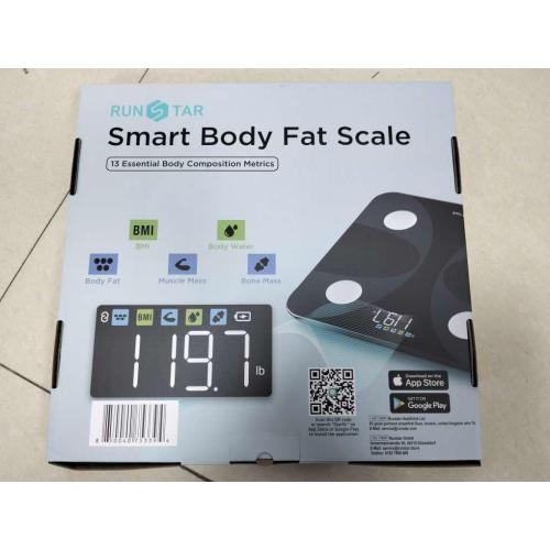 Scale for Body Weight and Fat Percentage, RunSTAR Digital Accurate Bathroom Smart Scale with Large Display, FSA&HSA Eligible 13 Body Composition Analyzer Sync App