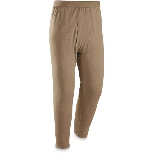 Size XL  Beige U.S. Military Surplus Gen 3 Grid Fleece Long John Pants,