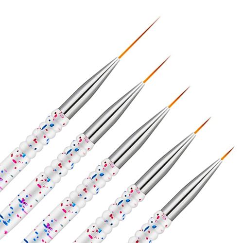 Etercycle 5Pcs Nail Art Liner Brushes, Nail Gel Polish Painting Brush Set