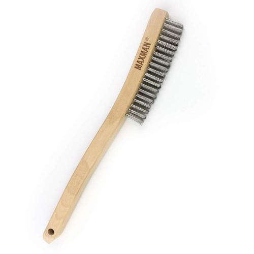 MAXMAN Wire Brush, 14 Stainless Steel Bristle, Heavy Duty Rust Remover