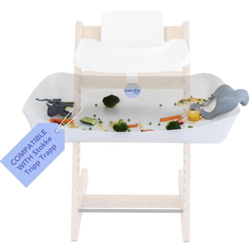 CATCHY - Food Catcher - Compatible with Stokke Tripp Trapp High Chair   11 Other High Chairs - Highchair Sold Separately - Baby & Toddler Food & Mess Catcher - Under High Chair Accessory