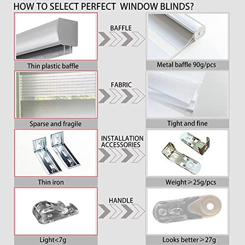 Zebra Roller Window Blinds,Custom Cut to Size,Roller Blinds Dual Layer Roller Shade Blinds, White,Fixed 72 InchesHigh,40 Inches Width
