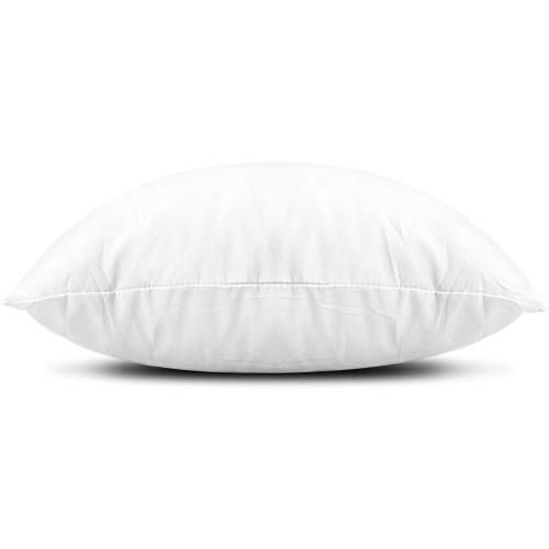 EDOW Throw Pillow Inserts, Set of 2 Lightweight Down Alternative Polyester Pillow, Couch Cushion, Sham Stuffer, Machine Washable. (White, 18x18)