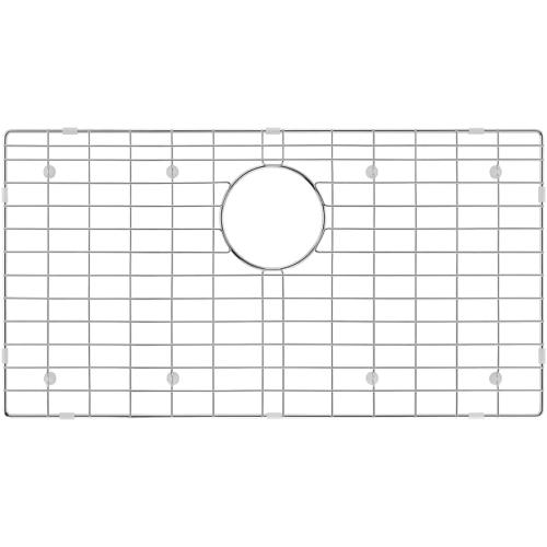 CIPOTAL Size 29.3 in. x 15.4 in. Rear Drain Kitchen Sink Bottom Grid with Supersoft Silicone Feet in 304 Grade Stainless Steel