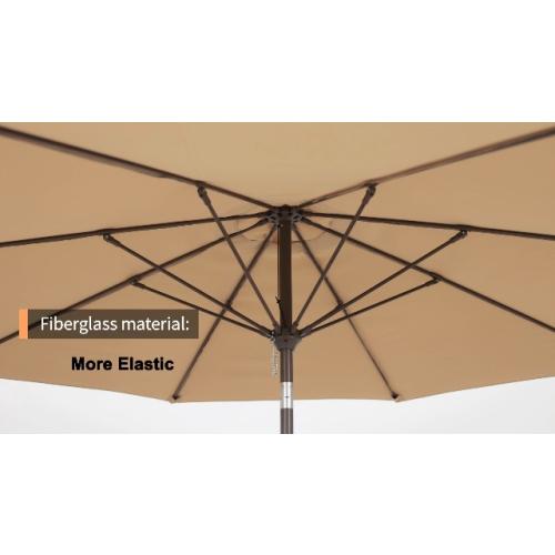 ABCCANOPY 7.5FT OutdoorPatio Umbrella, UV Protection Table Umbrella w/Crank for Easy Set Up, Suitable for Garden, Lawn, Deck & Backyard (Khaki)