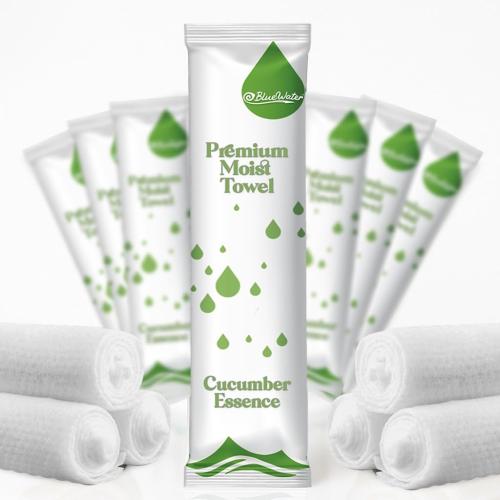 BlueWater Individually-Wrapped Moist Scented Towels - Single-Use Premium Body Wipes 5pk