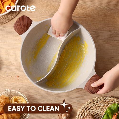 CAROTE 4.5QT Stockpot with Divider Double Flavor