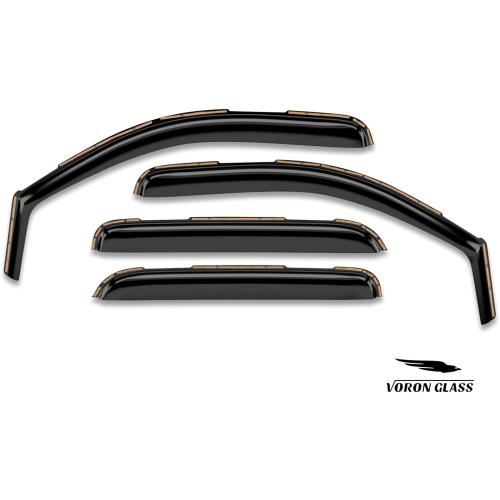 Voron Glass in-Channel Extra Durable Rain Guards for Chevrolet (Chevy) Avalanche 2007-2013, Window Deflectors, Vent Window Visors, 4 Pieces - 200266