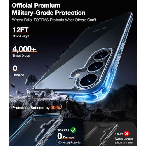 TORRAS Guardian Shockproof for Samsung Galaxy S25 Plus Case, Non-Yellowing