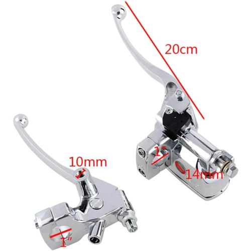 AMOPA Compatible with 1996-2012 Harley 1'' Handlebar Softail Dyna Sportster V-Rod Motorcycle Horn Turn Signal Head Light Switch with Harness & Hydraulic Brake Master Cylinder Clutch Levers