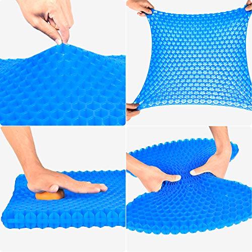 Gel Seat Cushion, Cooling Honeycomb Design for Office Chair Car Wheelchair