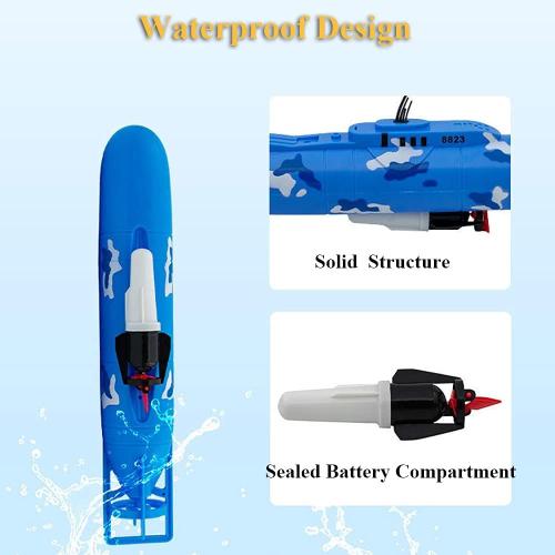 Electric Submarine Bath Toy - Funny Military Submarine Model, Floating Pigboat Water Toy for Kids (8823)