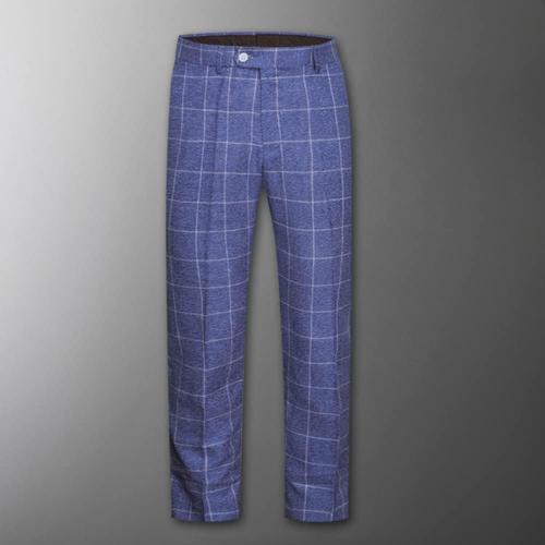 Men's Checked Classic Fit Dress Pants Flat Front Straight Casual Business Daily Formal medium