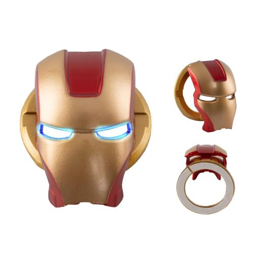 Push Start Button Cover with Pre-Pasted Tape,Zinc Alloy Metal,Great Iron Man Gifts for Men (Golden red)