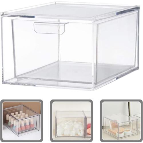 Alipis Drawer Storage Organizer Stackable Storage Drawers for Desktop Laundry‼️item dimensions vary 1 big and 1 small container great for laundry area or office (light scratches on outer edges‼️