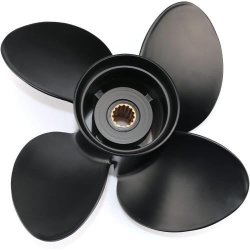 CAPTAIN Outboard Propeller fit Yamaha 115 T50 60 70 75 80 85 90 100 130 HP Engines, OEM 15 Spline Tooth Outboard Prop, RH Aluminum Propellers