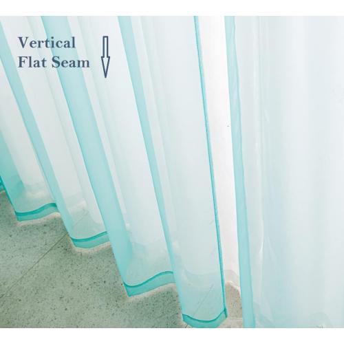 PI Turquoise Sheer Curtains 84 Inches Length with Eyelets,Polyester Voile Textured,Casual Window Backdrop for Villa/Porch 2 Panels (W52 X L84, Lake Blue)