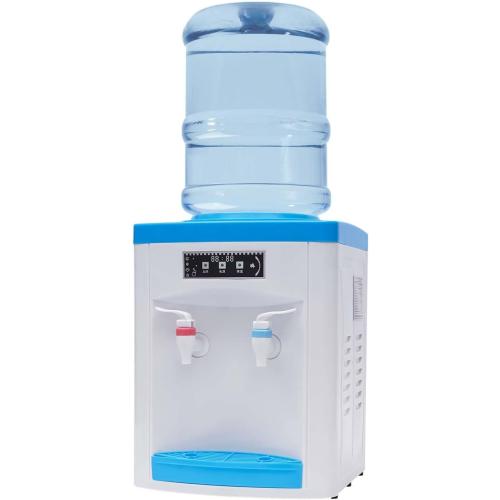 Top Loading Water Cooler Dispenser, Countertop 5 Gallon Hot Cold Water Dispenser for Home and Office, White