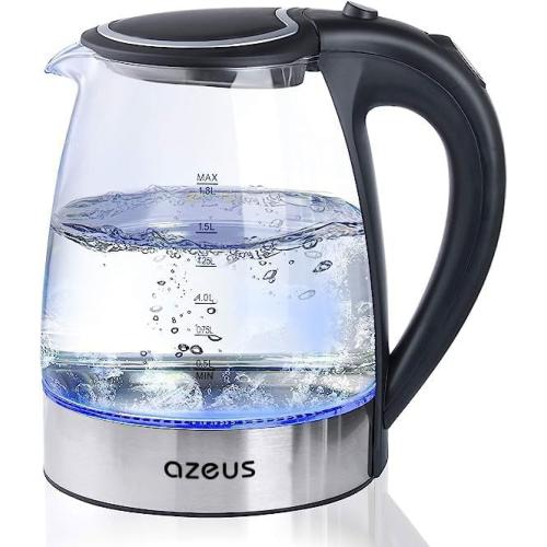 Azeus 1.8L Electric Kettle CX-817 - Fast Boil, Auto Shut-Off, Boil-Dry Protection, 360° Swivel Base - Stainless Steel Water Boiler for Tea, Coffee, and Hot Water