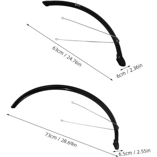 1set Mountain Bike Mudguard Cycling Rear Mudguards for Full Coverage Easy to Install and Clean for Off- and Daily Rides