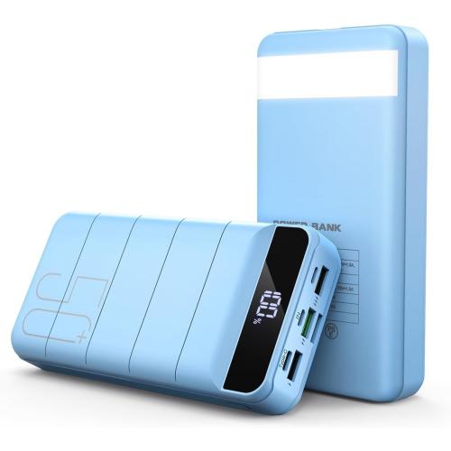 Portable Charger Power Bank 50000mAh Fast Charging 22.5W USB C Battery Pack Charger Portable with 4 Outputs & 3 Inputs High Capacity External Battery Bank for iPhone, Samsung, Sierra Blue