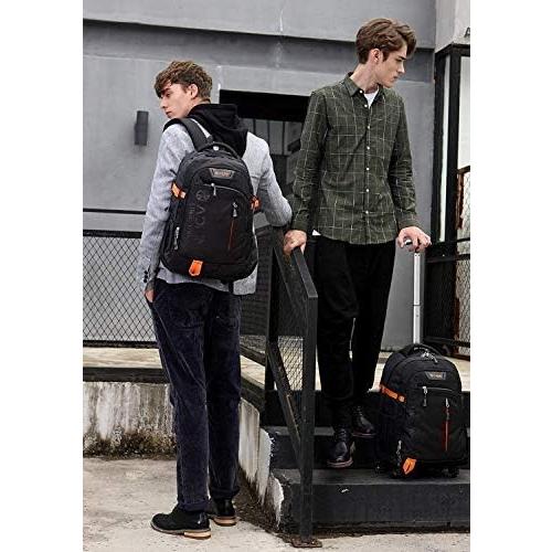 Size 20-22 Color Light Green AOKING 20/22″Water Resistant Rolling Wheeled Backpack Laptop Compartment Bag