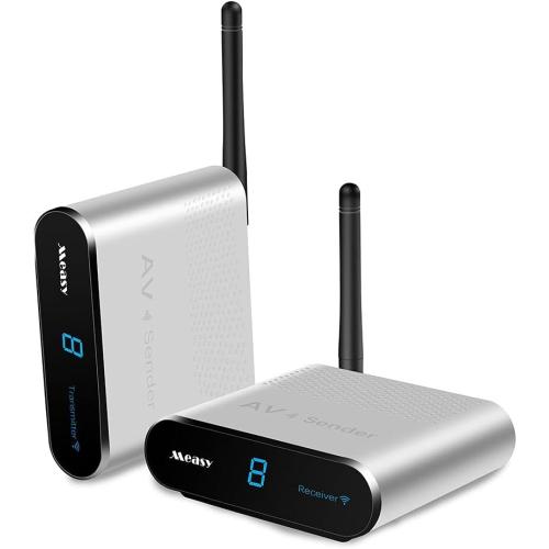 Measy AV220 2.4G Wireless TV Sender, RCA Wireless Transmitter & Receiver Kit, Plug and Play