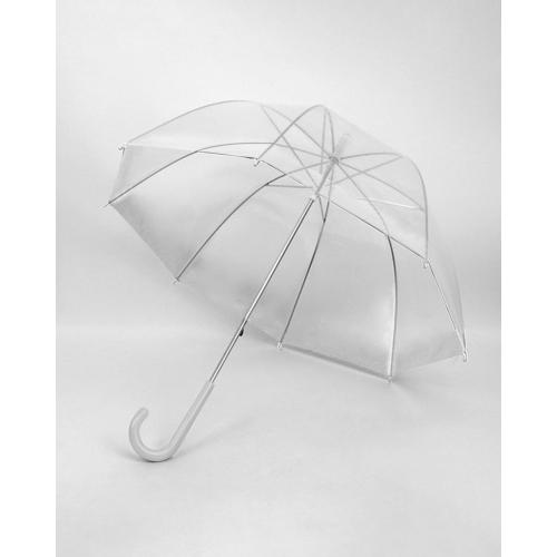Color Clear Parquet Clear Bubble Umbrella with Windproof Dome - Transparent Umbrella for Adults