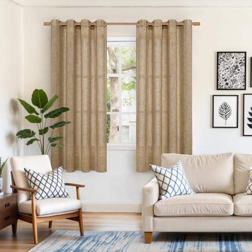 curtains for living room or bedrooms 2 panels gold color