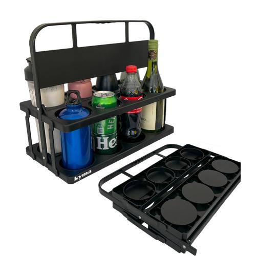 Size 8 Drink Color Blue Carrier with Handle, Drink Caddy, Drink Holder, Cup Carrier, Water Bottle Carrier, Foldable Drink Carrier for Delivery, Grubhub, Uber Eats and Doordash Accessories