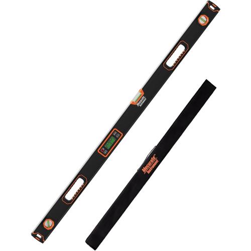 Mecurate 48-Inch Digital Level, Professional Smart Precision Torpedo Level Tool, Bright LCD Display, Audible Alerts, Magnetic Bottom, Dust Water Resistant, with Carrying Case