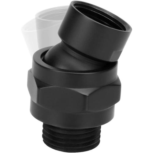 NearMoon Shower Head Swivel Ball Adapter - Solid Brass Shower Connector Ball Joint Adjustable Universal Shower Arm Extension Component (Matte Black)