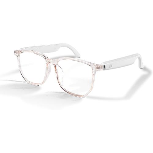 Smart Glasses Bluetooth Audio Sunglasses for Men Women with Dual Stereo Speakers, Open Ear Music &HD Calling, Touch &Voice Assistant, UV Protection——Transparent