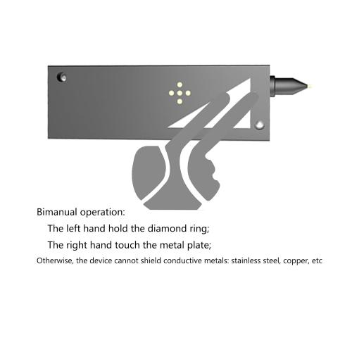 Diamond Tester Pen, Professional Jewelry Diamond Tester with 60X Jewelry Loupe Magnifier, Diamond Selector for Novice and Expert (Non-Rechargeable)
