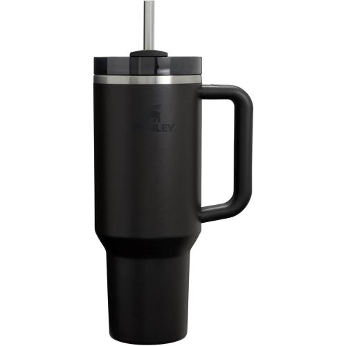 STANLEY Quencher H2.0 Tumbler with Handle  40 oz  | Cup Holder Compatible for Travel | Insulated Stainless Steel Cup | BPA-Free | Black 2.0