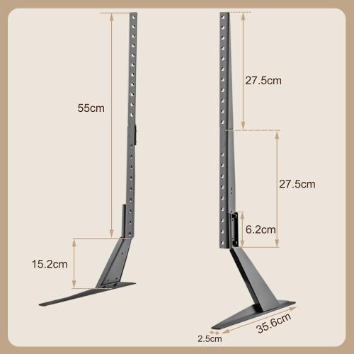 Universal TV Stand, Metal TV Legs for 20-65 inch LCD/LED/OLED/Plasma Flat&Curved Screen TV Height Adjustment with VESA 75x75mm to 800x500mm Max ML1760