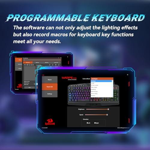 Redragon S101-3 PRO Gaming Keyboard and Mouse, RGB Backlit Programmable Keyboard Mouse with Software, Independent Macro Record Keys, Value Combo Set, New Update Version